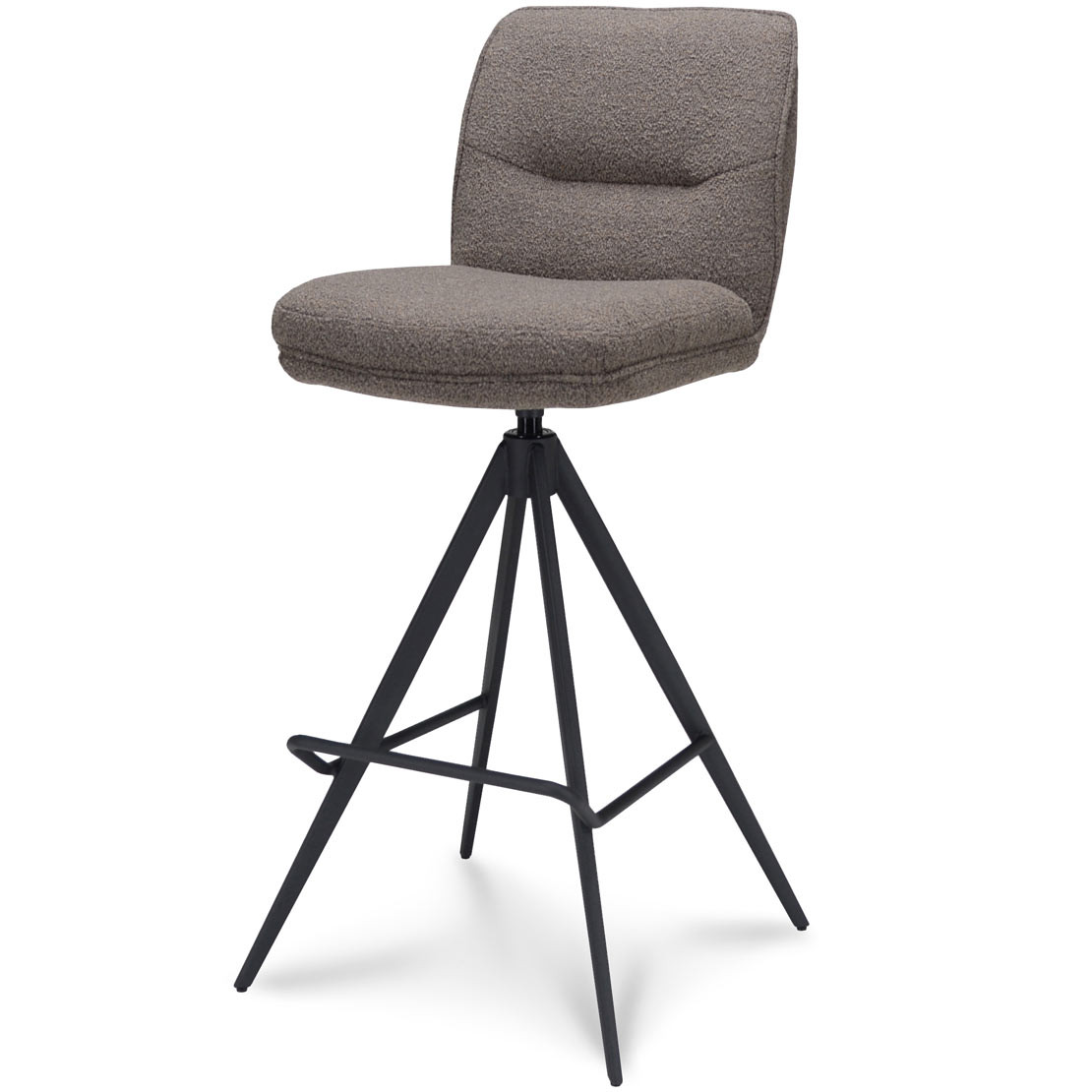 Barkruk ZH-80 Michael Stof Alpine Brown-15 en poten zwart