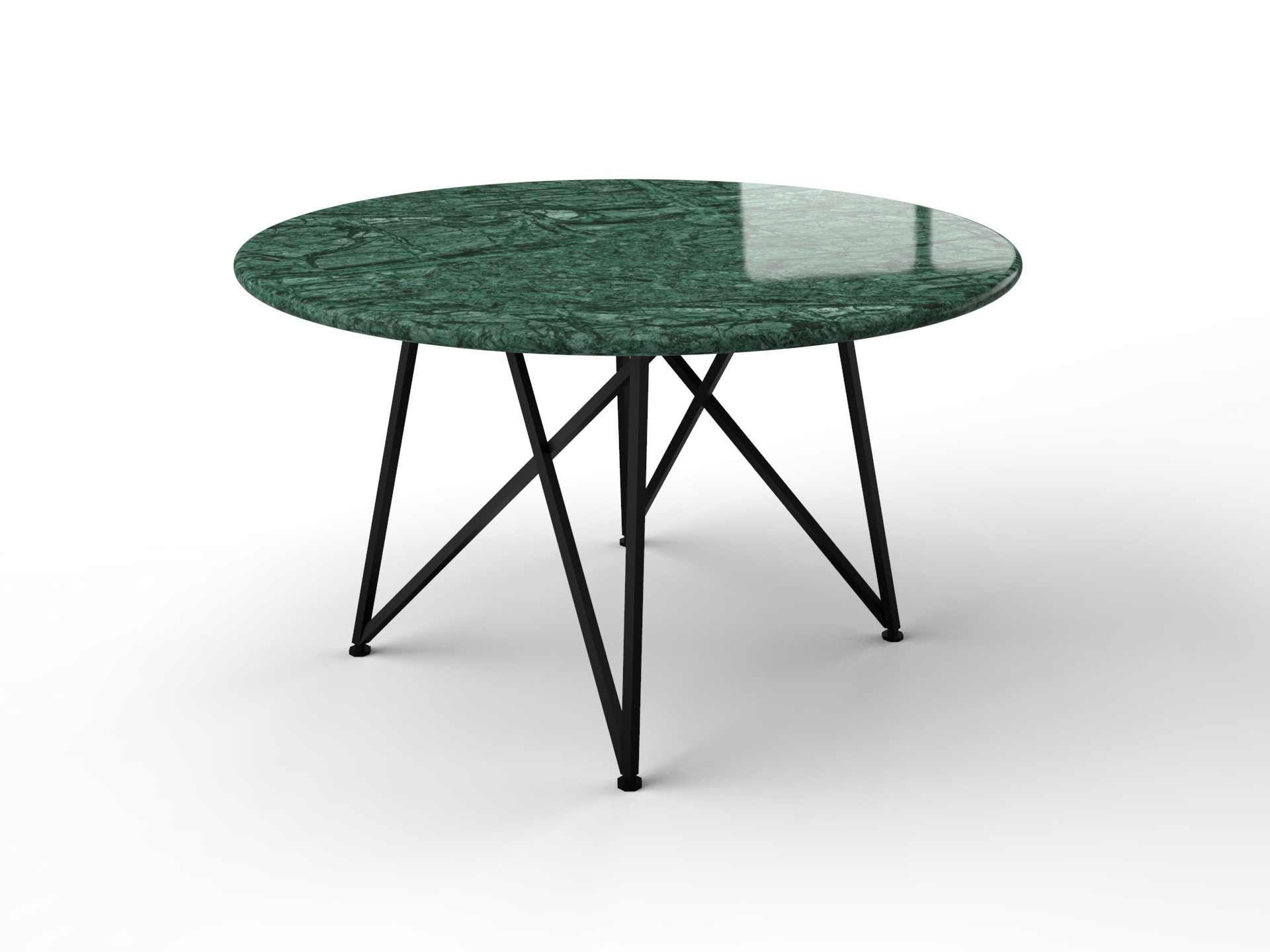 Opheldering niet verwant briefpapier Groene marmeren tafel met scandanavisch design onderstel - Eettafels