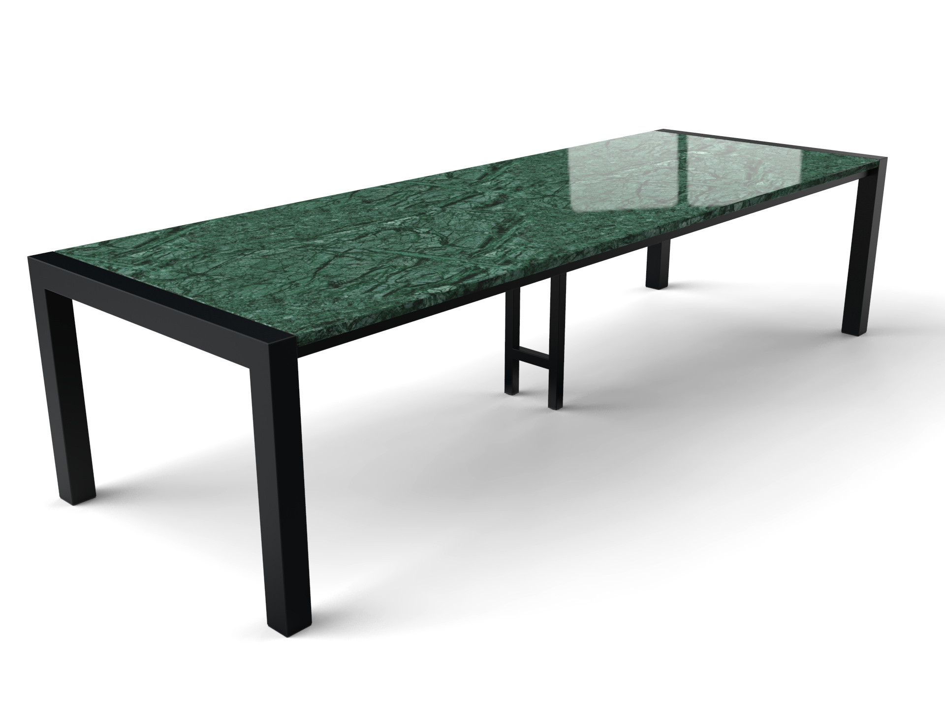 Super Grote marmeren tafel met groene Verde Guatemala tafelblad XE-17
