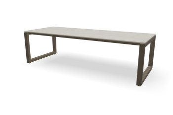 Rechthoekige Dekton Marmorio tafel Palermo