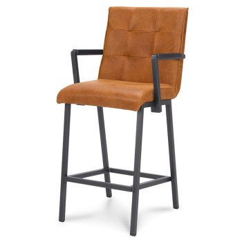Cartagena barstoel leder Antigo Cognac